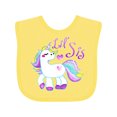 thumbnail image 1 of Inktastic Lil Sis Unicorn Little Sister Girls Baby Bib, 1 of 4