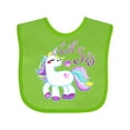 thumbnail image 1 of Inktastic Lil Sis Unicorn Little Sister Girls Baby Bib, 1 of 4