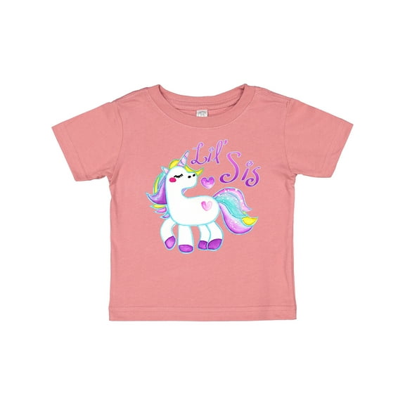 Inktastic Lil Sis Unicorn Little Sister Girls Baby T-Shirt