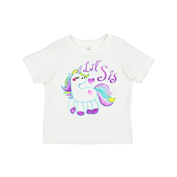 Inktastic Lil Sis Unicorn- Little Sister Girls Toddler T-Shirt