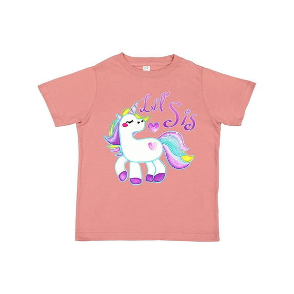 Inktastic Lil Sis Unicorn- Little Sister Girls Toddler T-Shirt