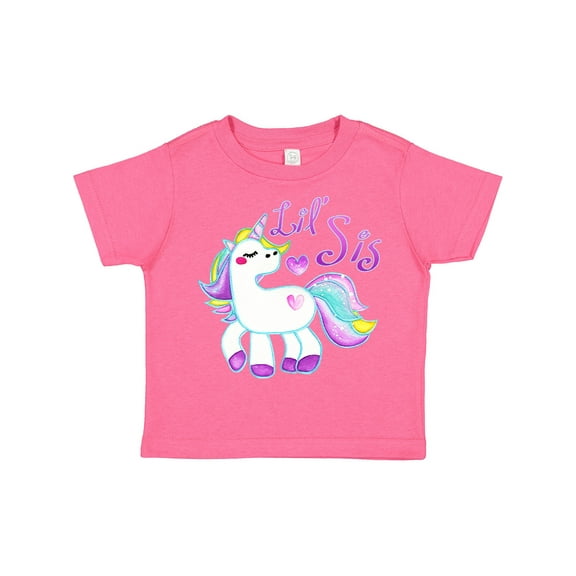 Inktastic Lil Sis Unicorn- Little Sister Girls Toddler T-Shirt