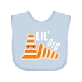 thumbnail image 1 of Inktastic Lil Sis with Construction Cones Girls Baby Bib, 1 of 4