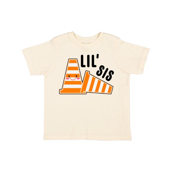 Inktastic Lil Sis with Construction Cones Girls Toddler T-Shirt