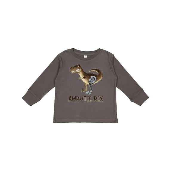 Inktastic Limb Loss Awareness Amputee Rex with Prosthetic Leg Boys or Girls Long Sleeve Toddler T-Shirt