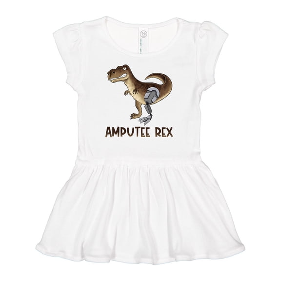 Inktastic Limb Loss Awareness Amputee Rex with Prosthetic Leg Girls Baby Dress