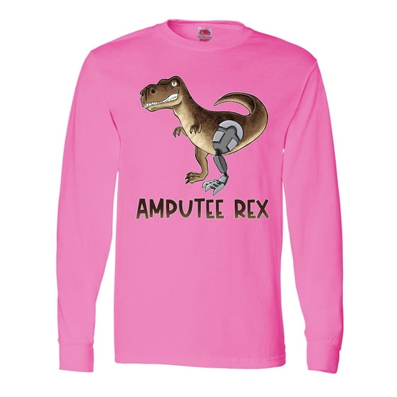Inktastic Limb Loss Awareness Amputee Rex with Prosthetic Leg Long Sleeve T-Shirt