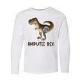 thumbnail image 1 of Inktastic Limb Loss Awareness Amputee Rex with Prosthetic Leg Long Sleeve Youth T-Shirt, 1 of 5