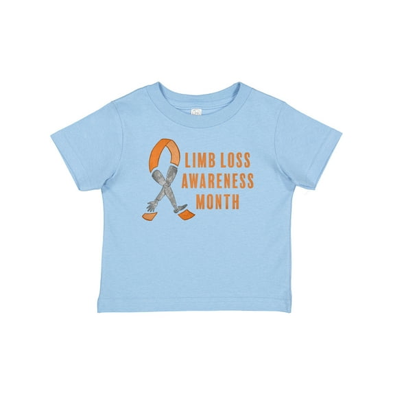 Inktastic Limb Loss Awareness Prosthetic Leg and Arm Orange Ribbon Boys or Girls Baby T-Shirt