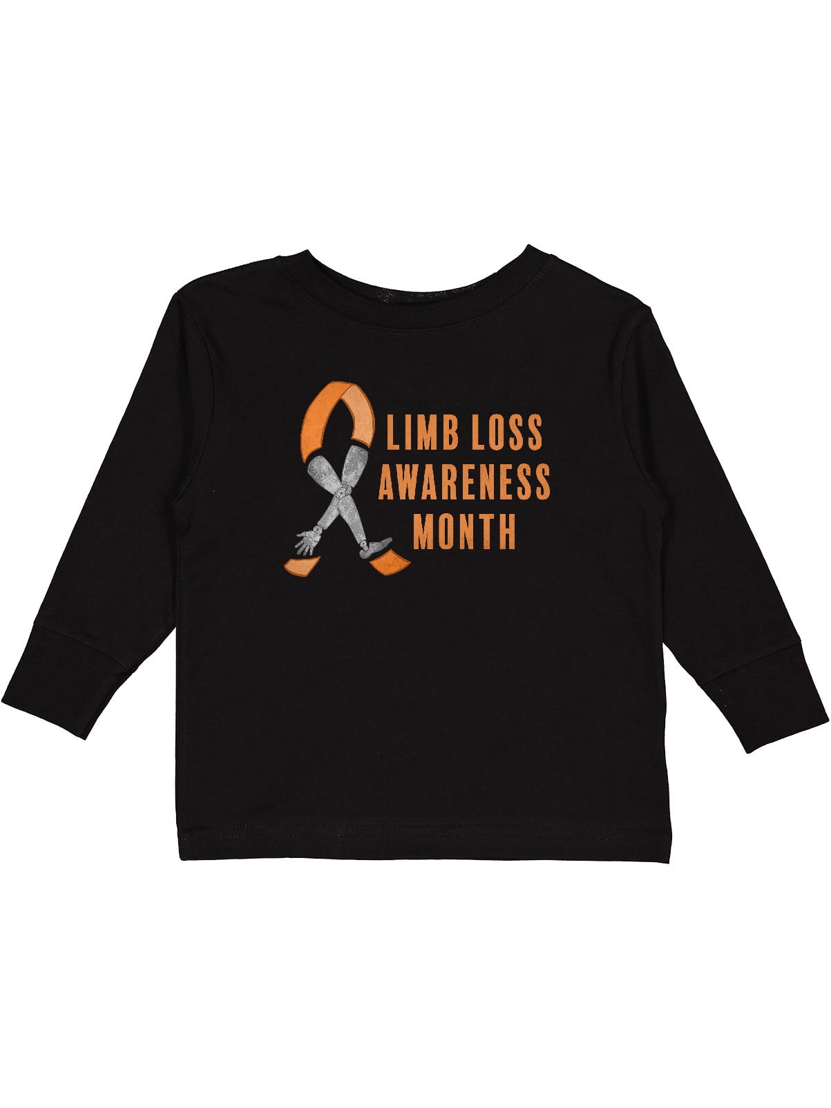 Inktastic Limb Loss Awareness Prosthetic Leg and Arm Orange Ribbon Boys ...