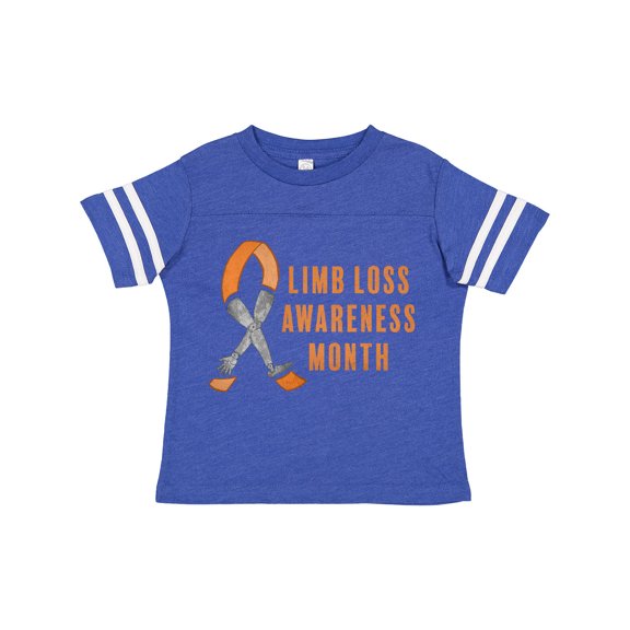 Inktastic Limb Loss Awareness Prosthetic Leg and Arm Orange Ribbon Boys or Girls Toddler T-Shirt