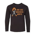 thumbnail image 1 of Inktastic Limb Loss Awareness Prosthetic Leg and Arm Orange Ribbon Long Sleeve Youth T-Shirt, 1 of 5