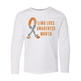thumbnail image 1 of Inktastic Limb Loss Awareness Prosthetic Leg and Arm Orange Ribbon Long Sleeve Youth T-Shirt, 1 of 5