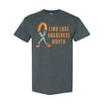 thumbnail image 1 of Inktastic Limb Loss Awareness Prosthetic Leg and Arm Orange Ribbon T-Shirt, 1 of 5