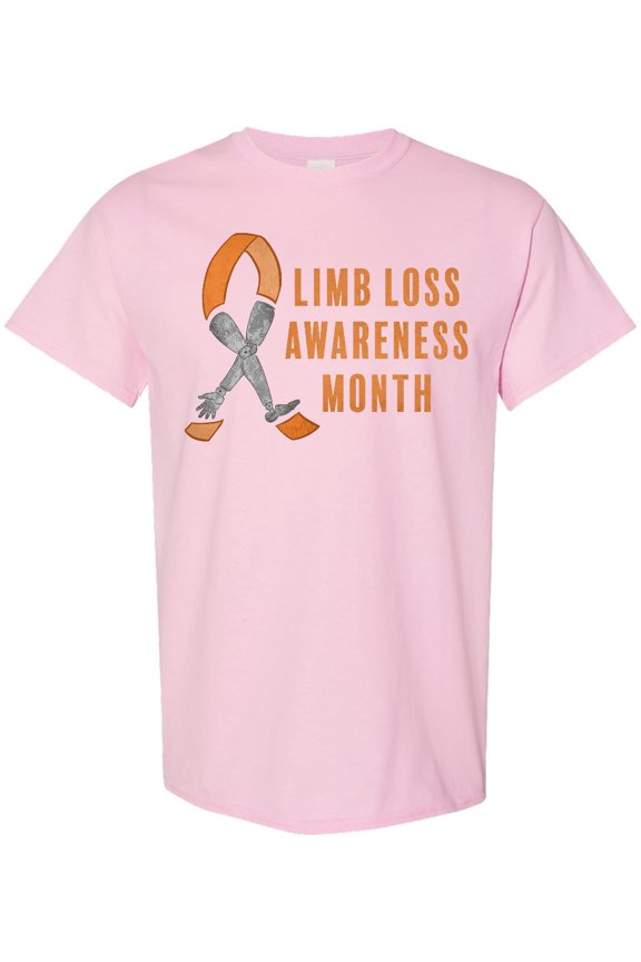 Limb Loss Awareness Prosthetic Leg and Arm Orange Ribbon T-Shirt