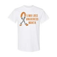 thumbnail image 1 of Inktastic Limb Loss Awareness Prosthetic Leg and Arm Orange Ribbon T-Shirt, 1 of 5