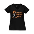 thumbnail image 1 of Inktastic Limb Loss Awareness Prosthetic Leg and Arm Orange Ribbon Women's Plus Size V-Neck T-Shirt, 1 of 5