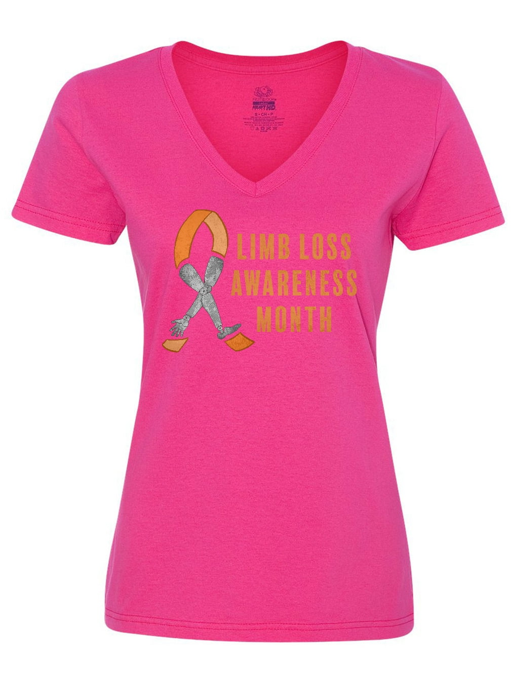 Inktastic Limb Loss Awareness Prosthetic Leg and Arm Orange Ribbon ...
