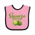 thumbnail image 1 of Inktastic Lime Squeeze The Day Boys or Girls Baby Bib, 1 of 4