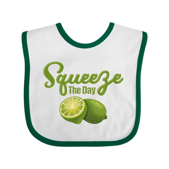 Inktastic Lime Squeeze The Day Boys or Girls Baby Bib