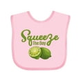 thumbnail image 1 of Inktastic Lime Squeeze The Day Boys or Girls Baby Bib, 1 of 4