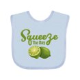 thumbnail image 1 of Inktastic Lime Squeeze The Day Boys or Girls Baby Bib, 1 of 4