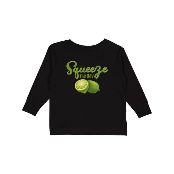 Inktastic Lime Squeeze The Day Boys or Girls Long Sleeve Toddler T-Shirt