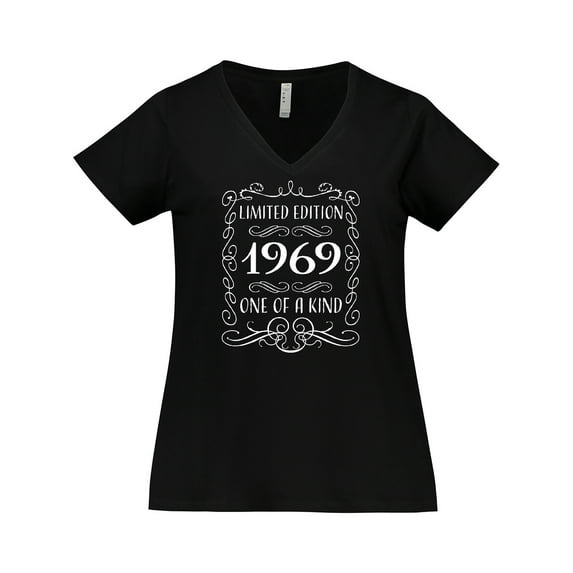 Inktastic Limited Edition 1969 One of a Kind Women's Plus Size V-Neck T-Shirt