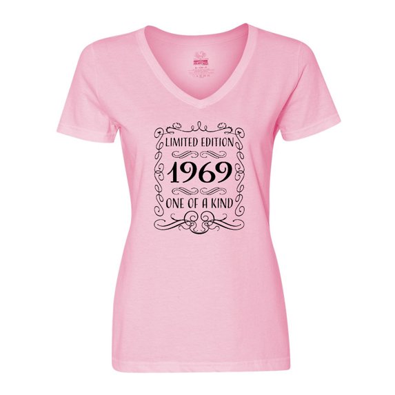 Inktastic Limited Edition 1969 One of a Kind Women's V-Neck T-Shirt