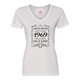thumbnail image 1 of Inktastic Limited Edition 1969 One of a Kind Women's V-Neck T-Shirt, 1 of 5