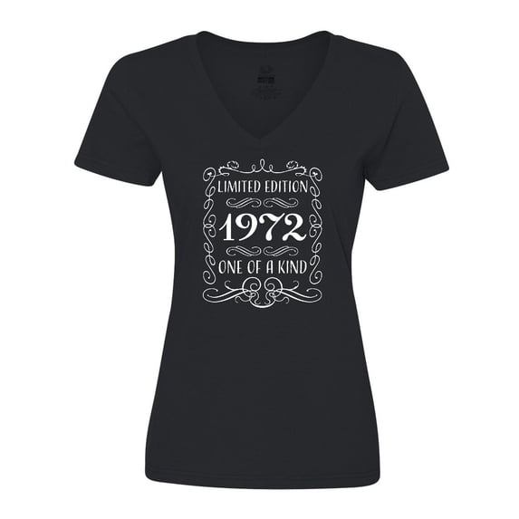 Inktastic Limited Edition 1972 One of a Kind Women's V-Neck T-Shirt
