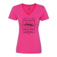thumbnail image 1 of Inktastic Limited Edition 1986 One of a Kind Women's V-Neck T-Shirt, 1 of 5