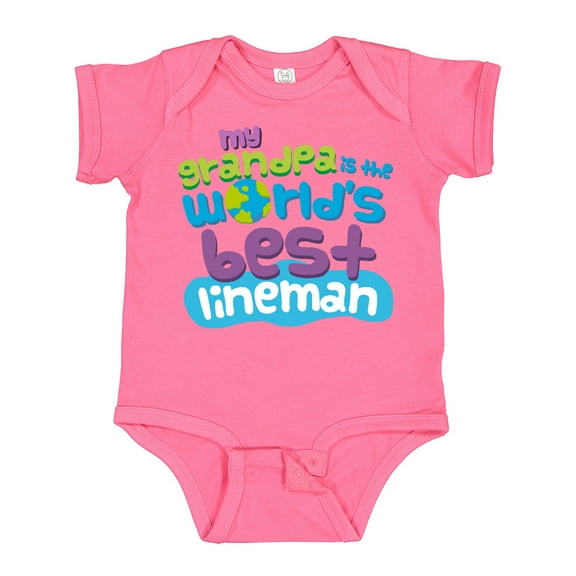 Inktastic Lineman Grandpa Boys or Girls Baby Bodysuit