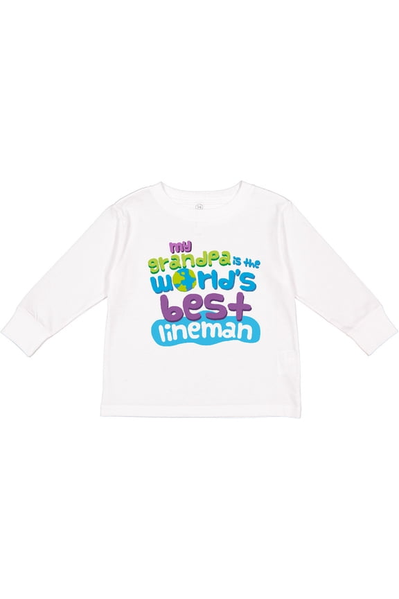 Lineman Grandpa Boys or Girls Long Sleeve Toddler T-Shirt