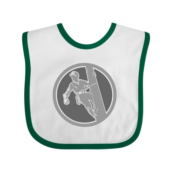 Inktastic Lineman Job Line Worker Boys Baby Bib