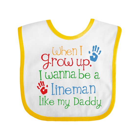 Inktastic Lineman Like Daddy Boys or Girls Baby Bib