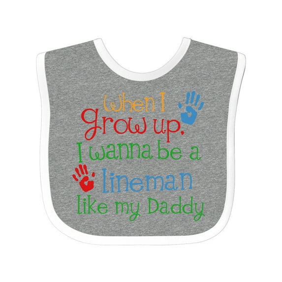 Inktastic Lineman Like Daddy Boys or Girls Baby Bib