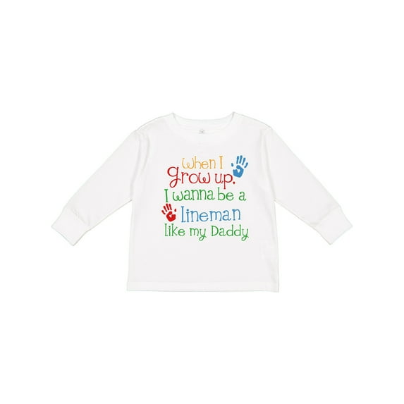 Inktastic Lineman Like Daddy Boys or Girls Long Sleeve Toddler T-Shirt
