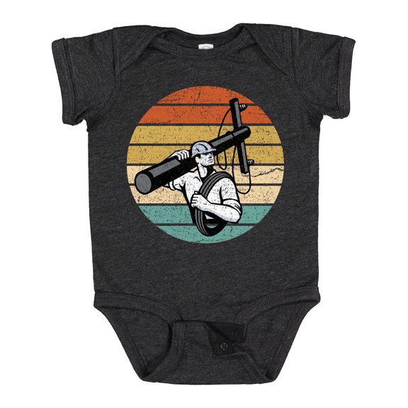 Inktastic Lineman Retro Line Worker Boys Baby Bodysuit