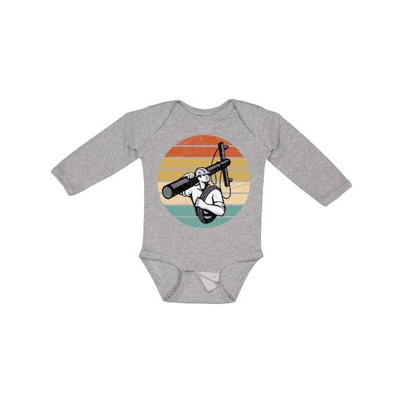 Inktastic Lineman Retro Line Worker Boys Long Sleeve Baby Bodysuit