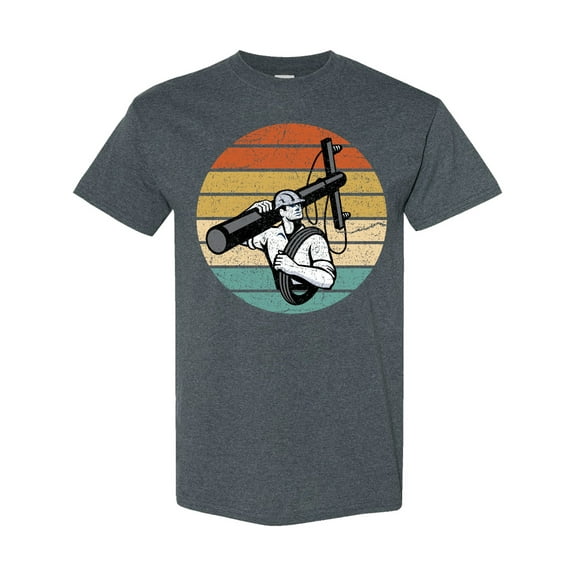 Inktastic Lineman Retro Line Worker T-Shirt