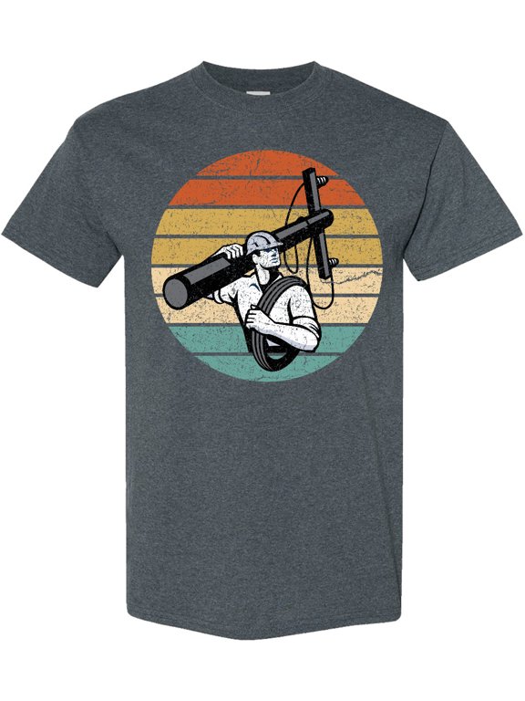 Lineman Retro Line Worker T-Shirt