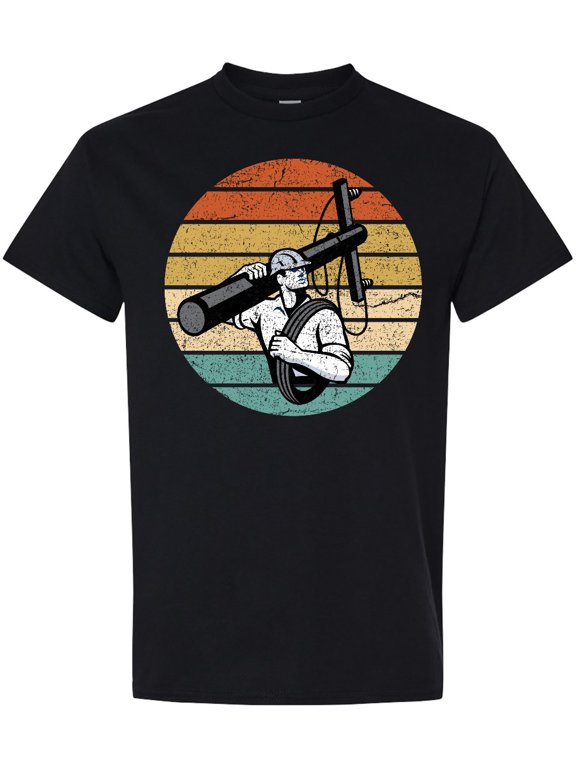Lineman Retro Line Worker T-Shirt