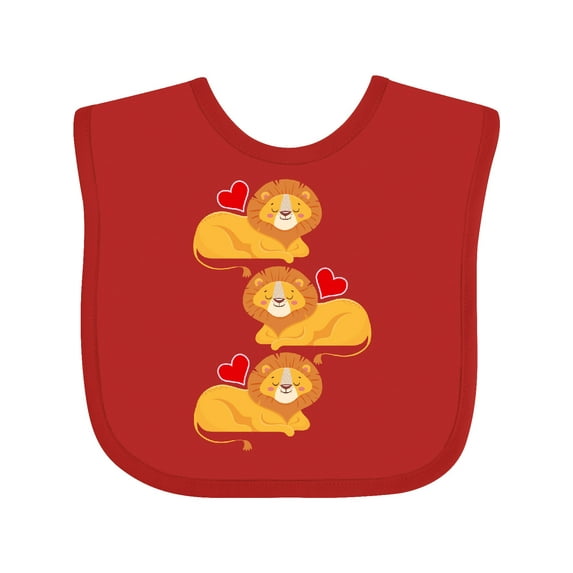 Inktastic Lion Jungle Animals Boys or Girls Baby Bib