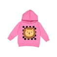 thumbnail image 1 of Inktastic Lion Zoo Animal Checkered Toddler Hoodie, 1 of 4