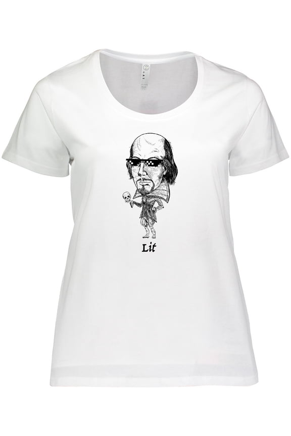 Lit Shakespeare bobble Women's Plus Size T-Shirt