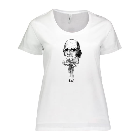 Inktastic Lit Shakespeare bobble Women's Plus Size T-Shirt