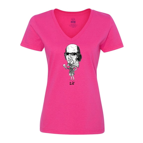 Inktastic Lit Shakespeare bobble Women's V-Neck T-Shirt