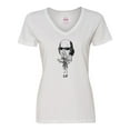 thumbnail image 1 of Inktastic Lit Shakespeare bobble Women's V-Neck T-Shirt, 1 of 5