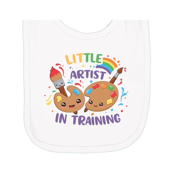 Inktastic Little Artist in Training Colorful Cute Paintbrush Palette Newborn Bib